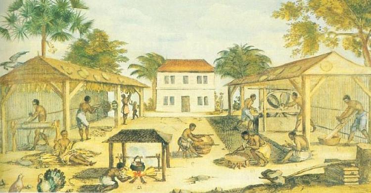 unknow artist Slaves working in 17th-century Virginia china oil painting image